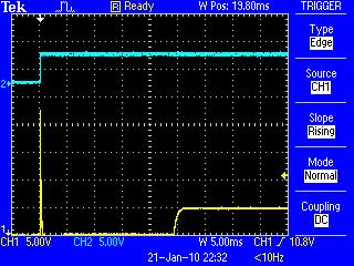 gelb Ausgang (Leerlauf)<br />blau Output Enable Signal